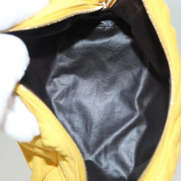 FENDI Pouch Nylon Yellow Gold Auth bs24840 - Picture 12 of 16